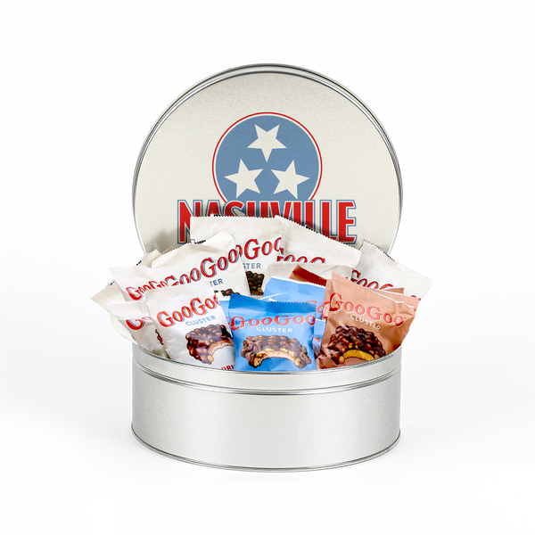 Nashville Silver Gift Tin 18 count Variety Goo Goo Cluster