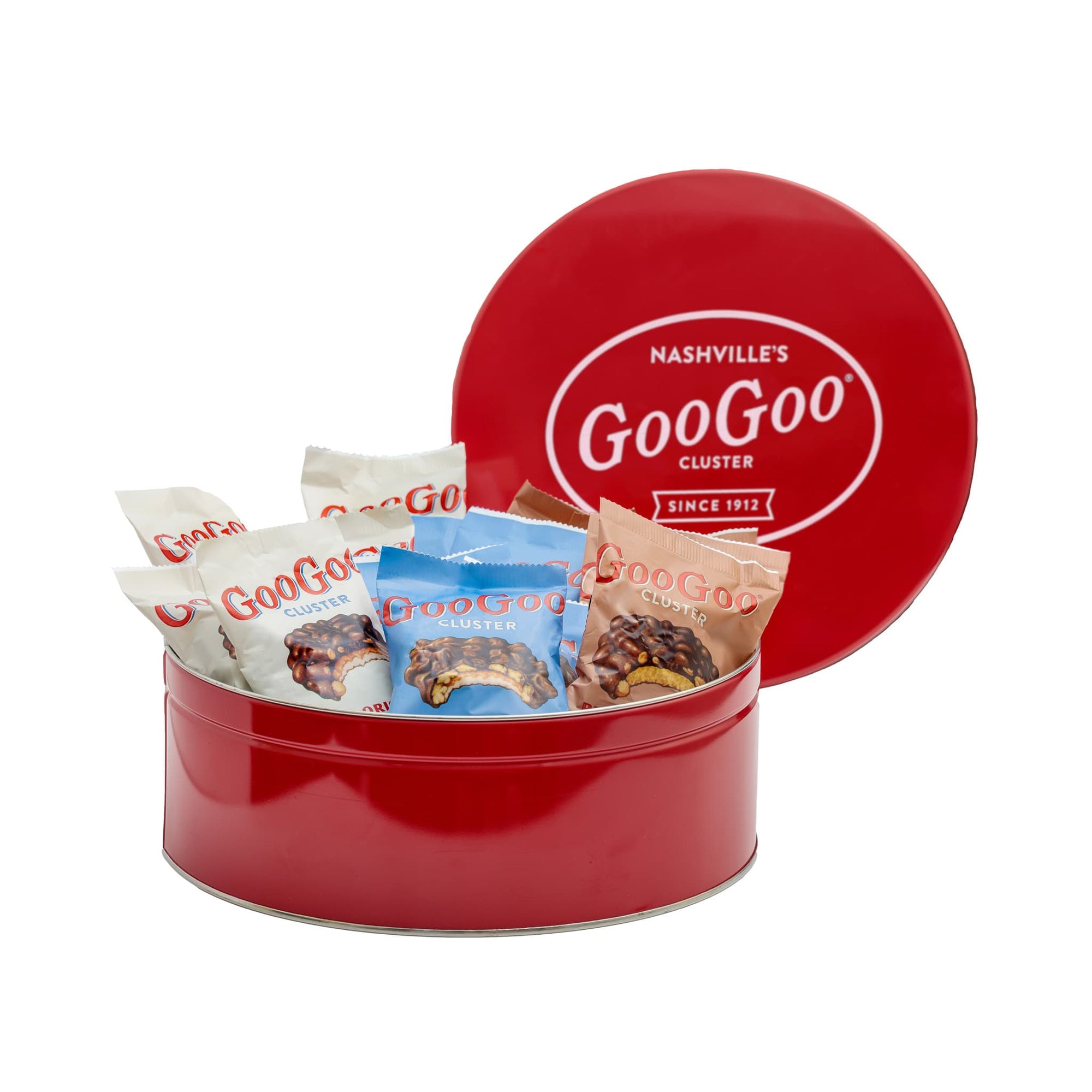 Goo Goo Red Gift Tin - Variety-Goo Goo Cluster
