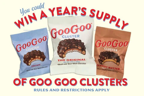 Enter to win a year's supply of Goo Goo Clusters!