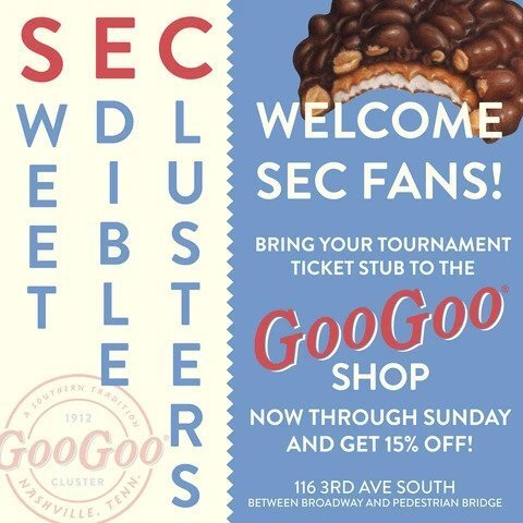 SEC Tournament Fans: Vote for Your Favorite Team at the Goo Goo Shop!